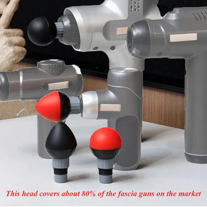 Massage Gun Replacement Heads | Soft Silicone Deep Tissue Attachments Fascia Gun Tidesmit