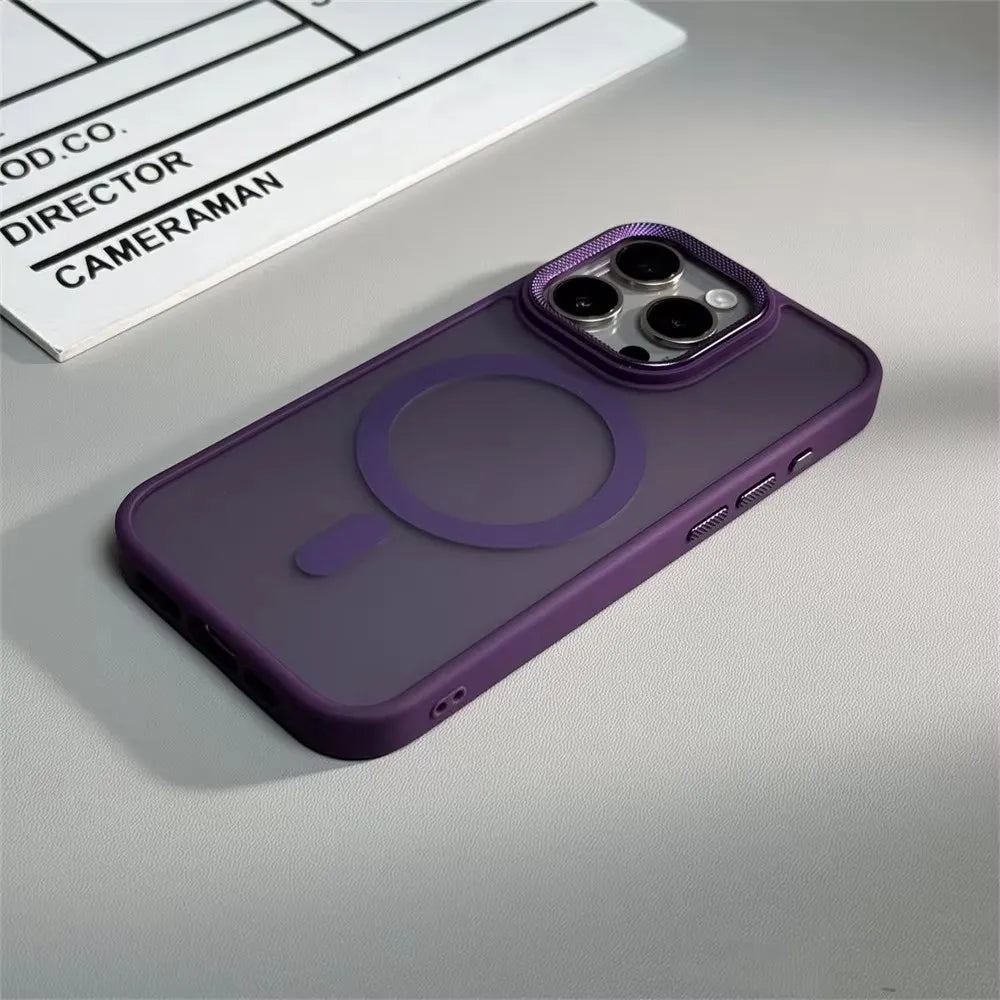 iPhone 16 Pro Max Case - Military-Grade Shock-Absorbing Matte Cover Purple Tidesmit