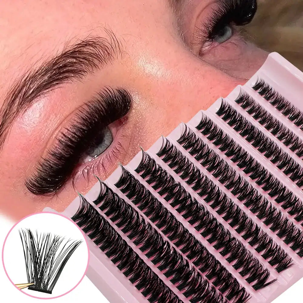 Big Capacity Super Bunch DIY Cluster Lashes 8-16mm Mix Charm Style Eyelashes Extension False Eyelash Makeup Tool Russian