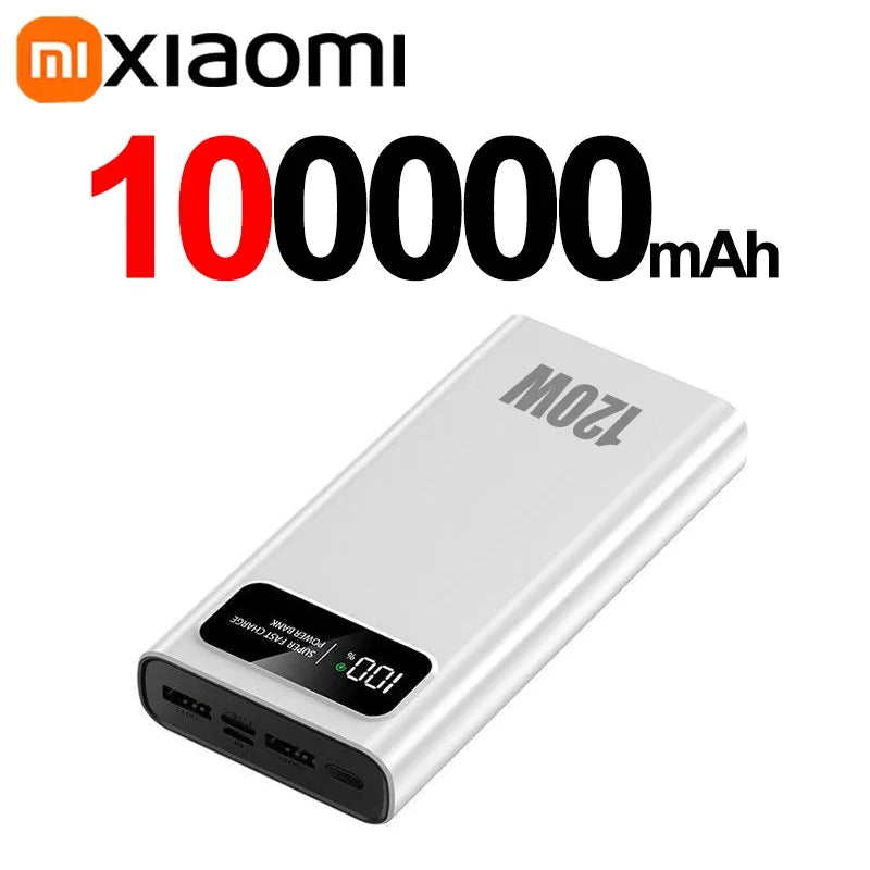 Tidesmit High Capacity Portable Power Bank 200000mAh Fast Charging White 100000mAh Tidesmit