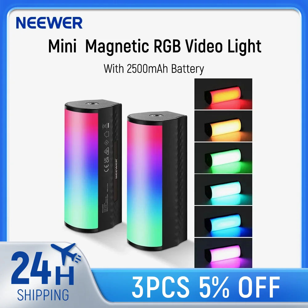 Magnetic LED Video Light Wand - Portable RGB Stick for Content Creation Tidesmit