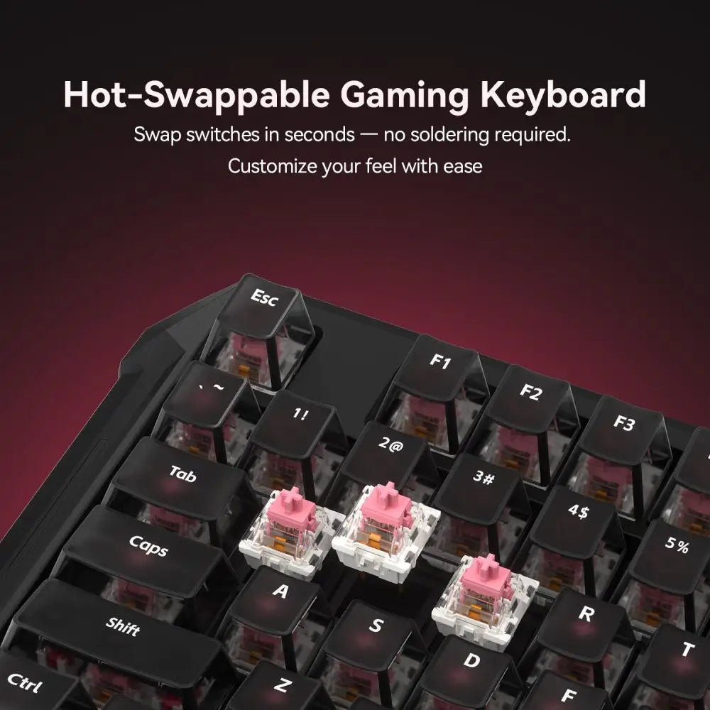 DarkBeacon Flux 87 Hall Effect Gaming Keyboard Wired, 80% Layout PC MAC Esports Keyboards, Red HE Magnetic Switch, 0.01mm Rapid Trigger, Adjustable Actuation, 8000Hz Polling, Hot Swappable, RGB Backlit, RS/SOCD/DKS/MT