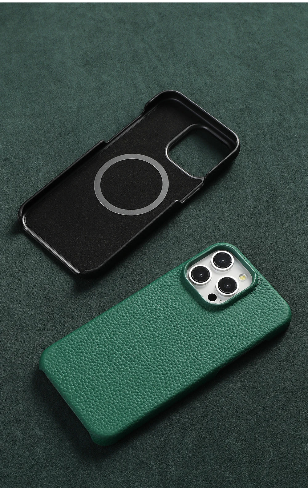 iPhone 16 Pro Max Genuine Leather Case | Slim Shock-Absorbing Cover Tidesmit