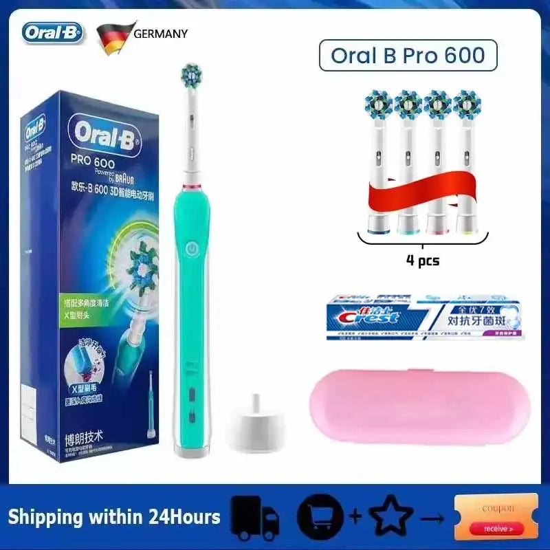 Oral B Sonic Electric Toothbrush PRO4000 RPO600 D12 Vitality Rotating Tooth Brush for Adults Oral Cares Rechargeable Waterproof