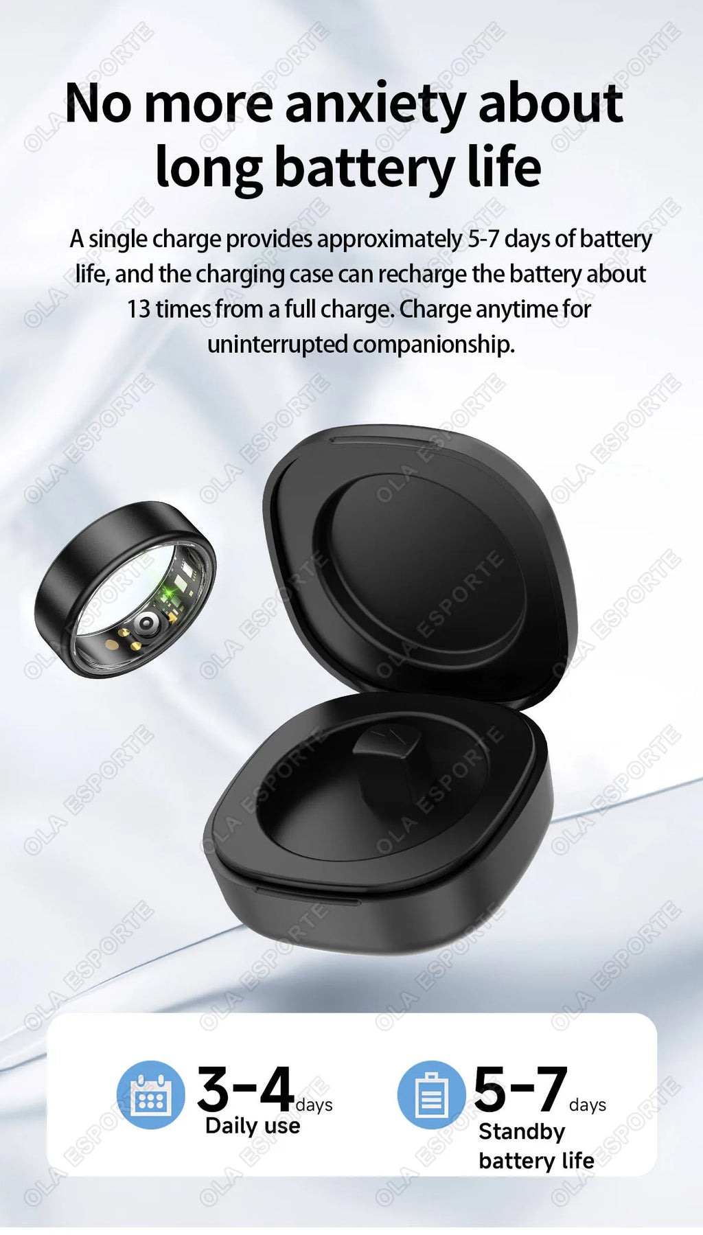 New Various Colors Available Smart Ring Bluetooth Heart Rate Sleep Monitoring Men Women Smartring Waterproof Health Sport Rings