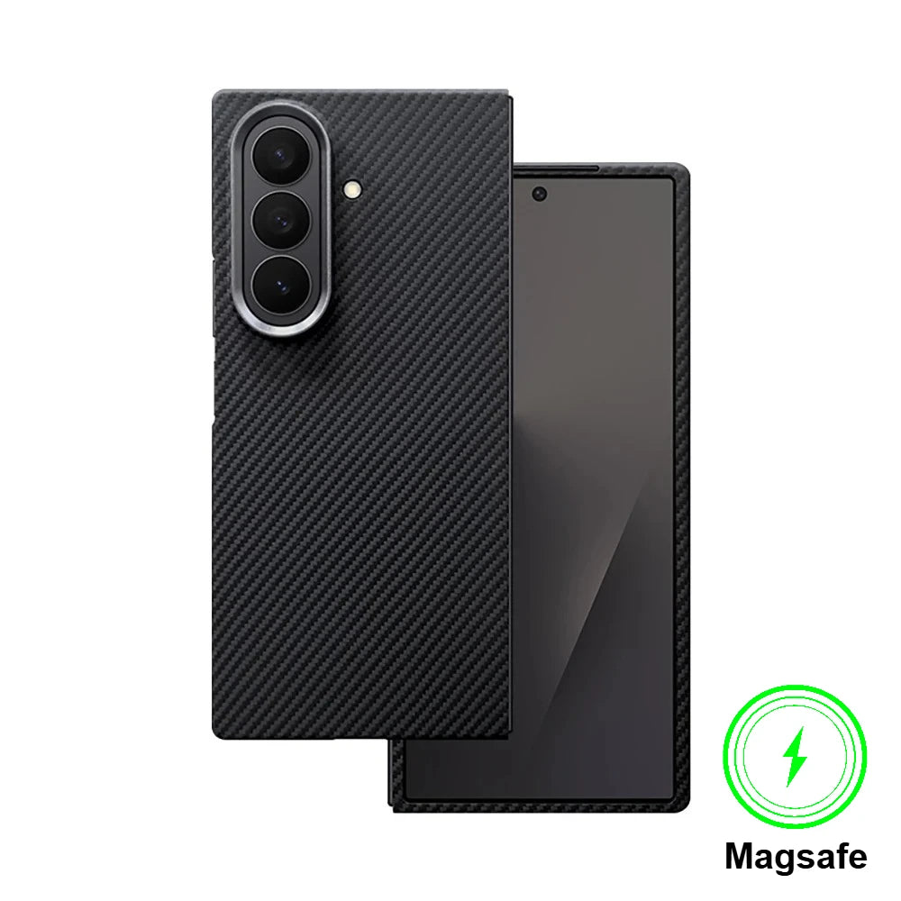 Galaxy Z Fold 7 Aramid Carbon Fiber Case with MagSafe Slim Fit Magsafe T1 Tidesmit