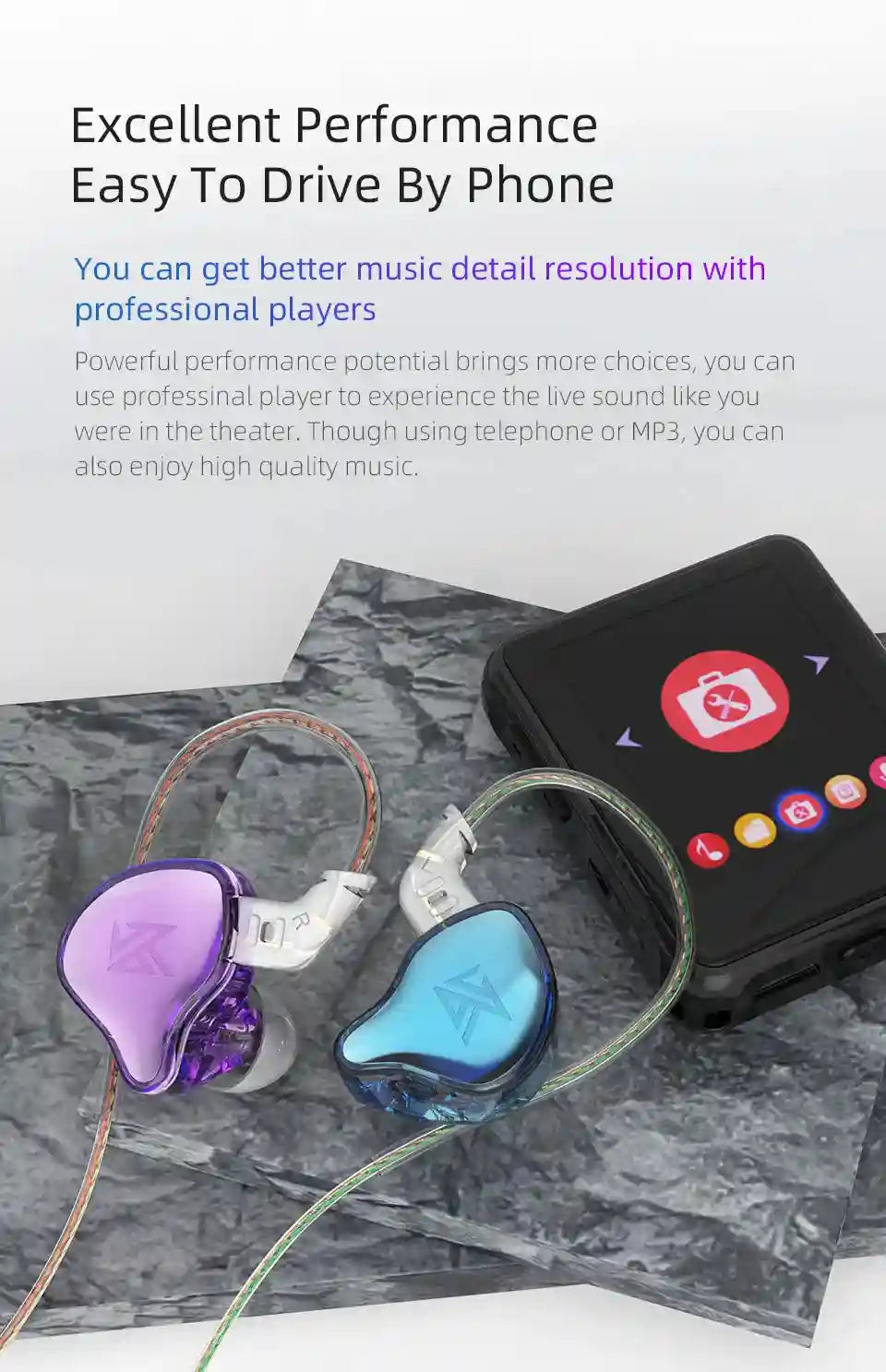 Wired In-Ear Monitors with Noise Isolation and Deep Bass Control Tidesmit