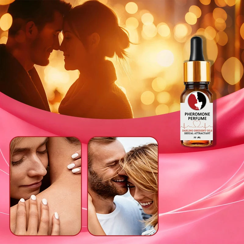 Strong Pheromone Perfume for men and women, 10ml amber dropper bottle, long-lasting sexual attractant cologne oil.