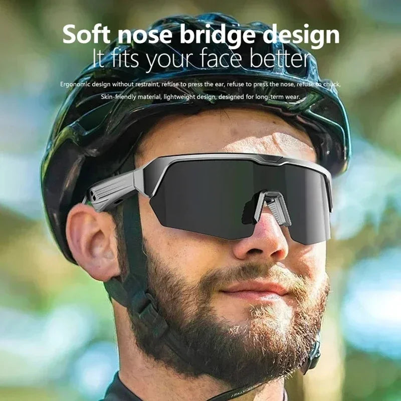 Tidesmit Bluetooth Cycling Glasses with Spatial Audio - Black Tidesmit