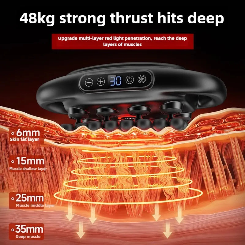 Massage Gun Deep Tissue Muscle Massager - 32 Intensity Levels (Grey) Relaxation Treatment Tidesmit