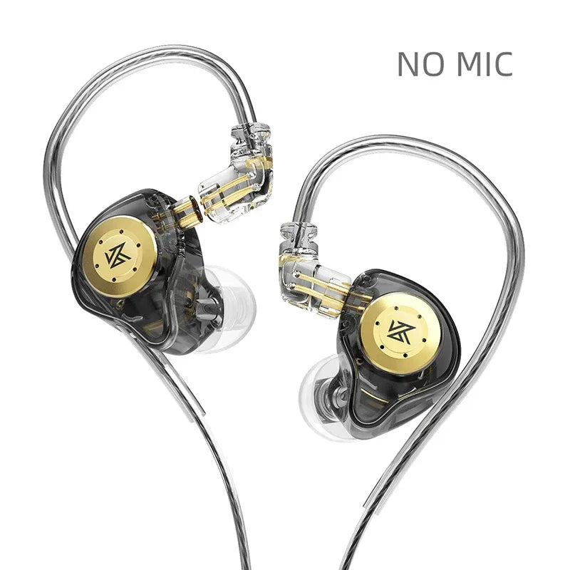 KZ EDX Pro In-Ear Monitors - HiFi Wired Earbuds by Tidesmit EDX pro Black No mIC China Mainland Tidesmit