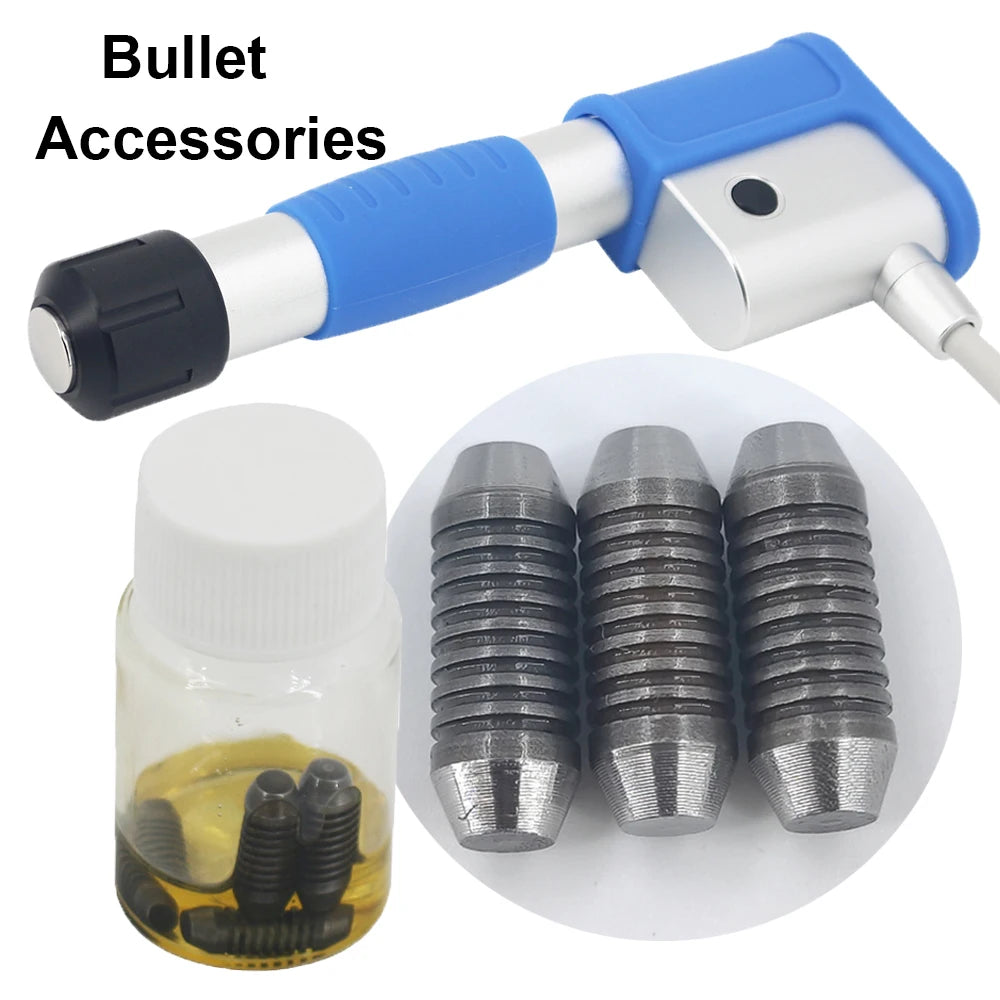 Pneumatic Shockwave Therapy Machine Bullets – Replacement Tips Fascia Gun 5 Pc Tidesmit