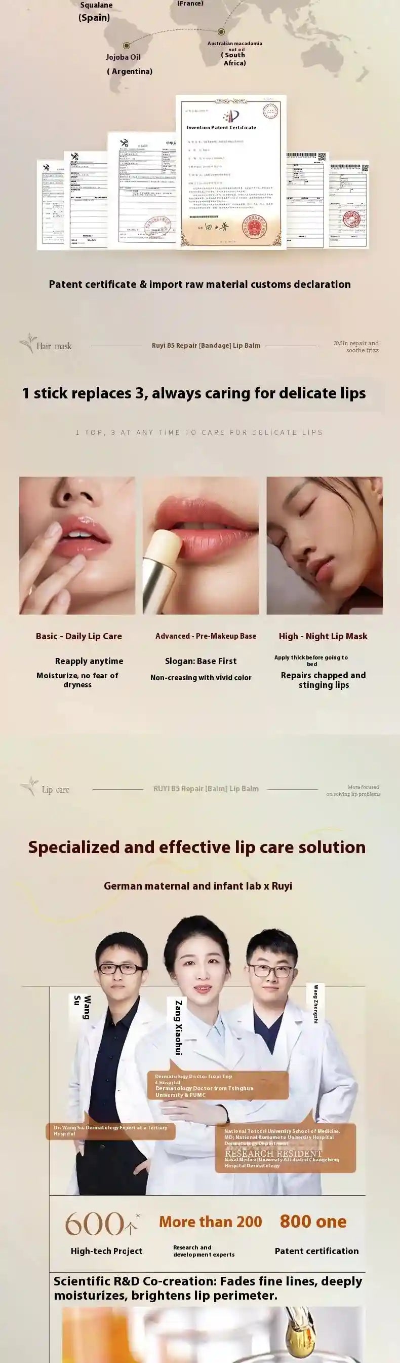 Moisturizing Lip Balm - Nourishing Lip Treatment for Chapped Lips Lip Care Tidesmit