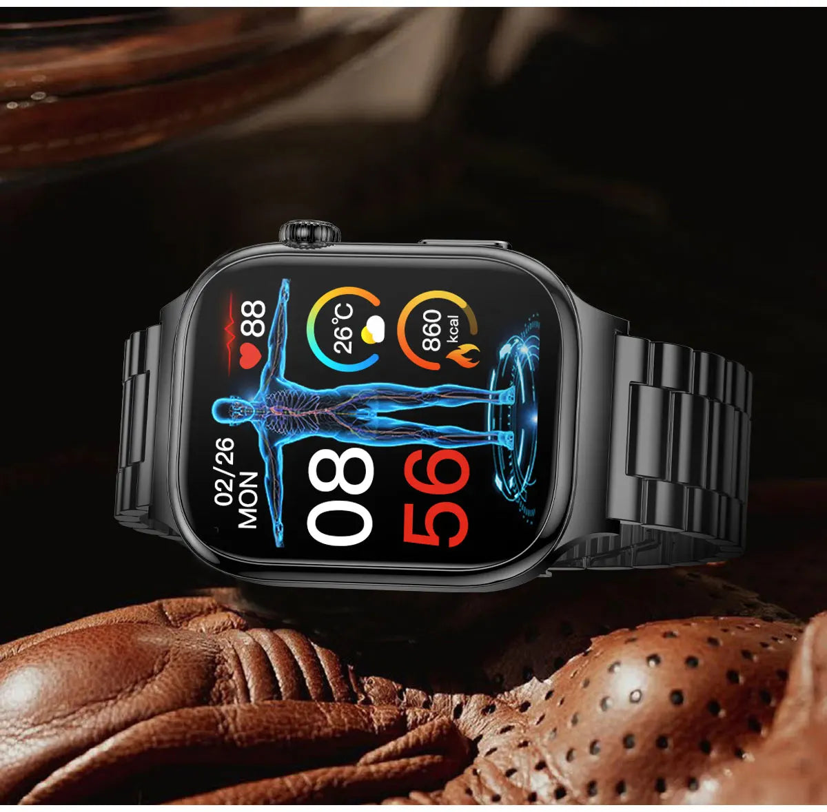 2026 New ECG Heart Health Analysis Smart Watch Accurate Uric Acid Blood Pressure Body Fat Five organ Fitness Health Smart Watch