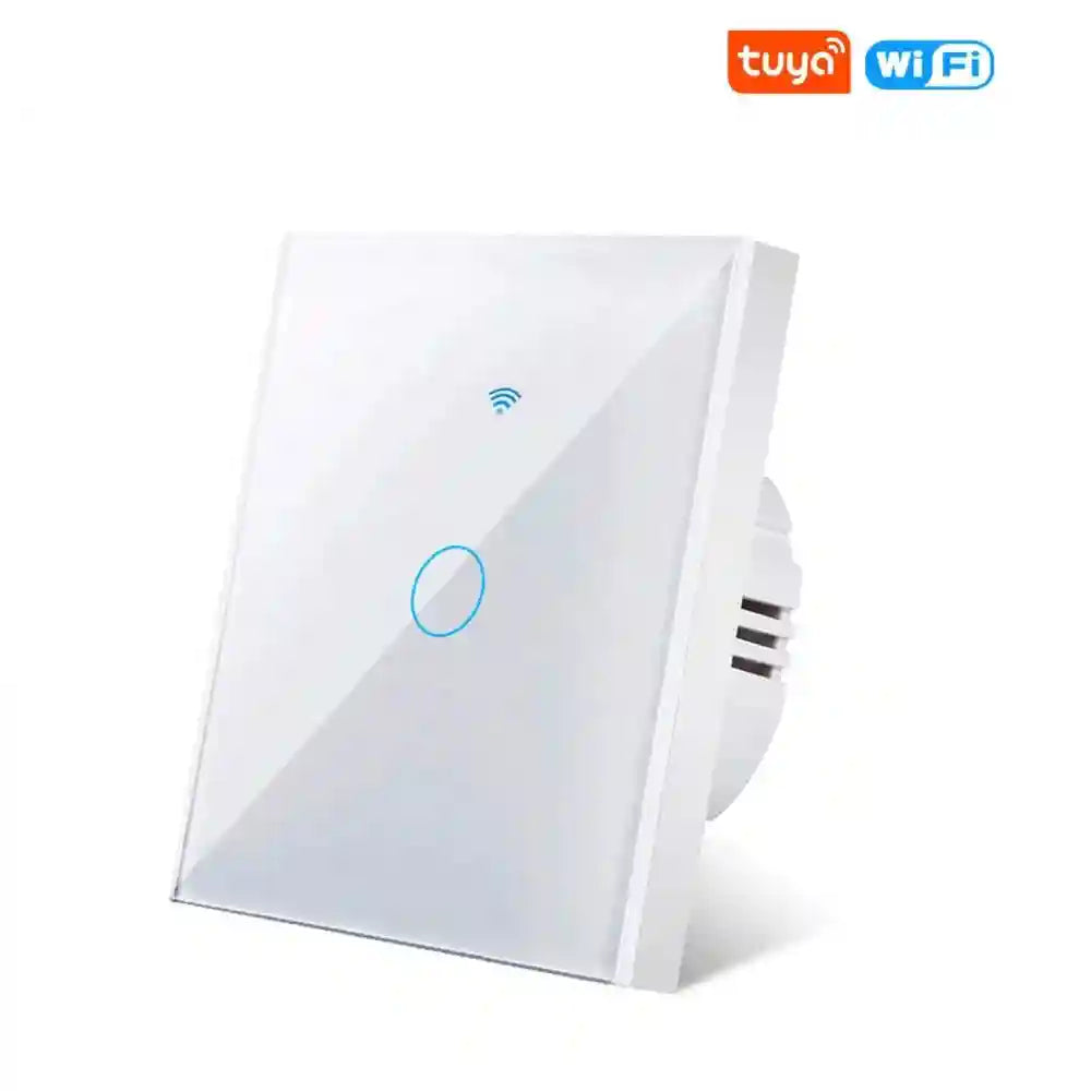 WiFi Smart Light Switch No Neutral Wire - 1, 2, or 3 Gang Options white 1 gang Tidesmit
