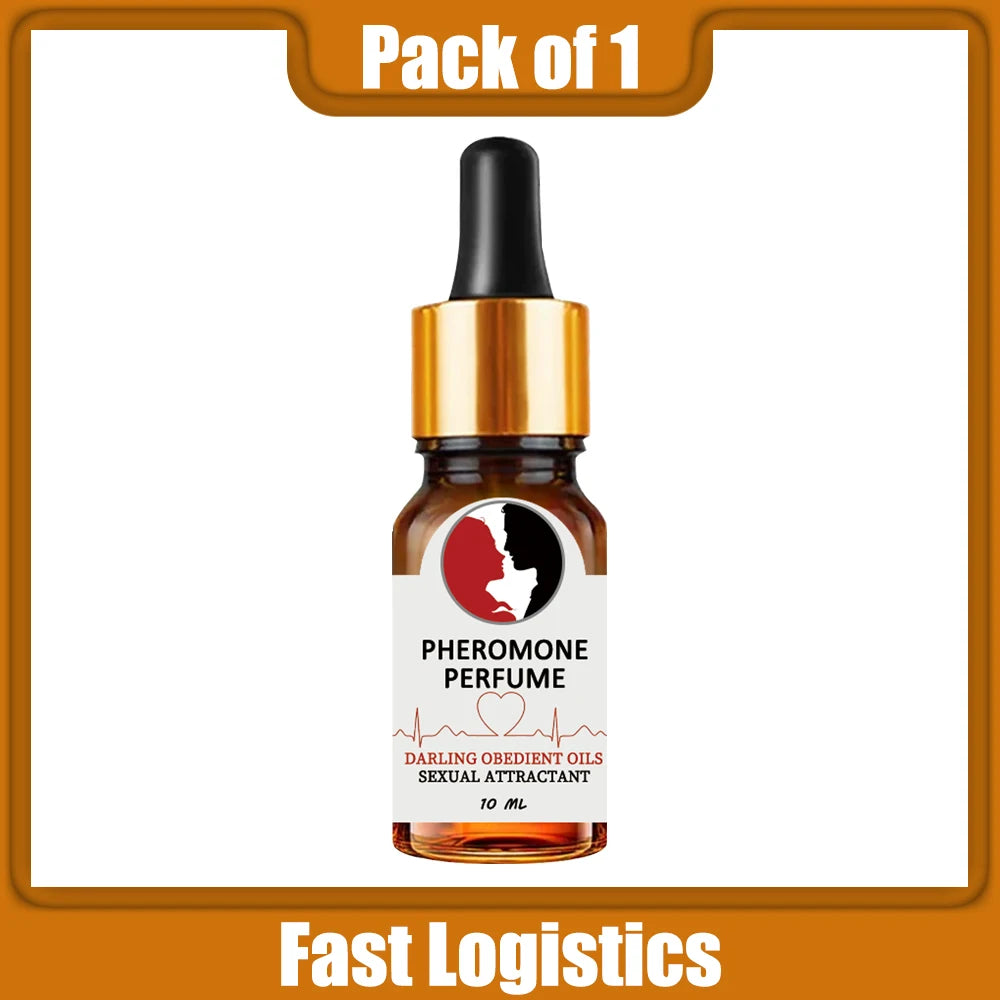 Darling Obedient Oils pheromone perfume in a 10ml amber glass dropper bottle. Sexy scent for men and women.