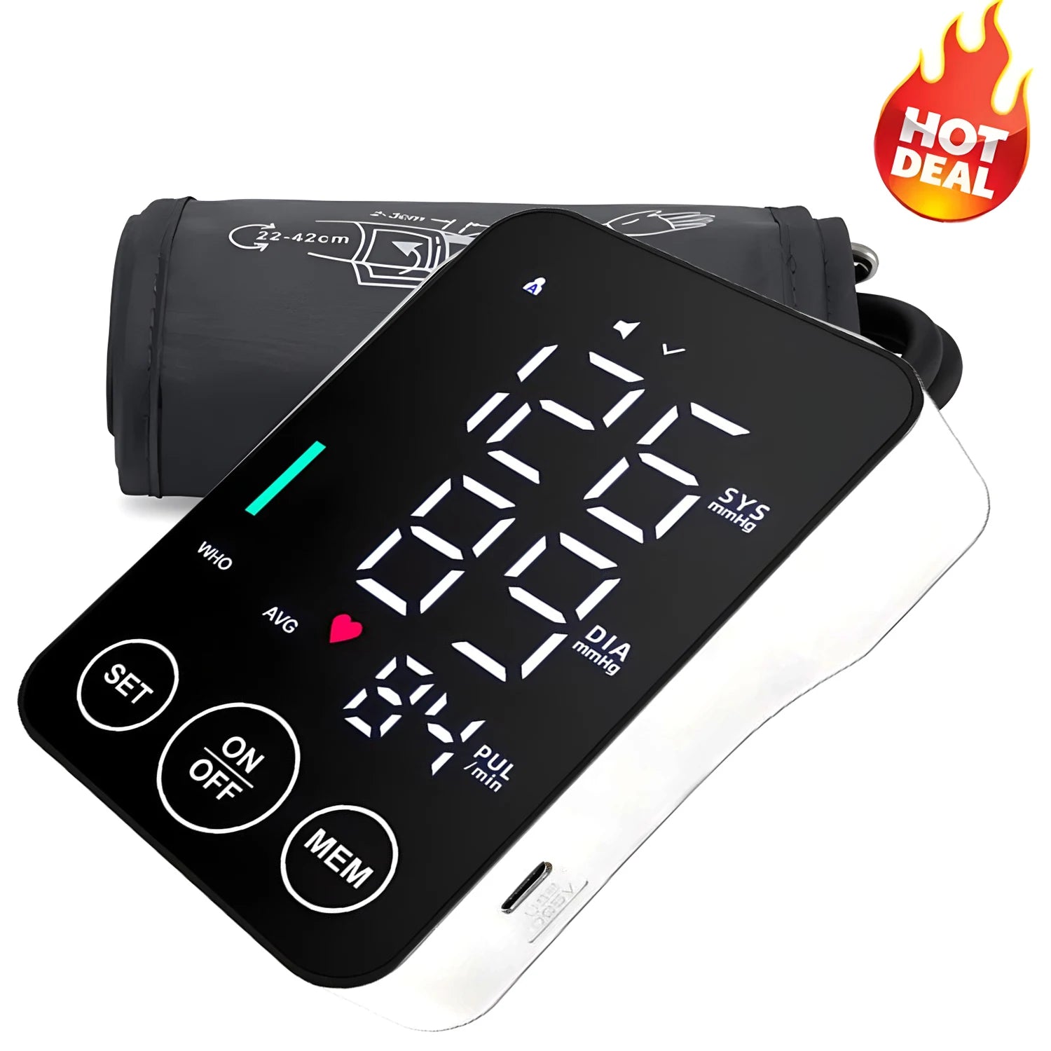 Blood Pressure Monitor Upper Arm Automatic Tonometer Digital Blood Pressure Meter BP Medical Sphygmomanometer Pulse BP monitor