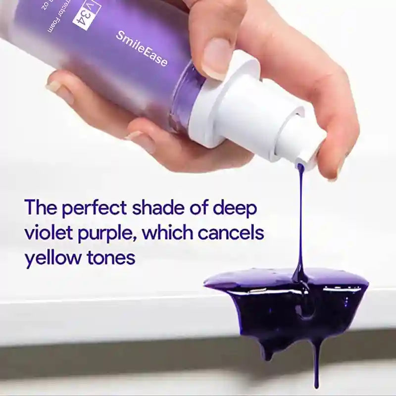Tidesmit Smilekit purple teeth whitening mousse for tartar removal and fresh breath oral hygiene care