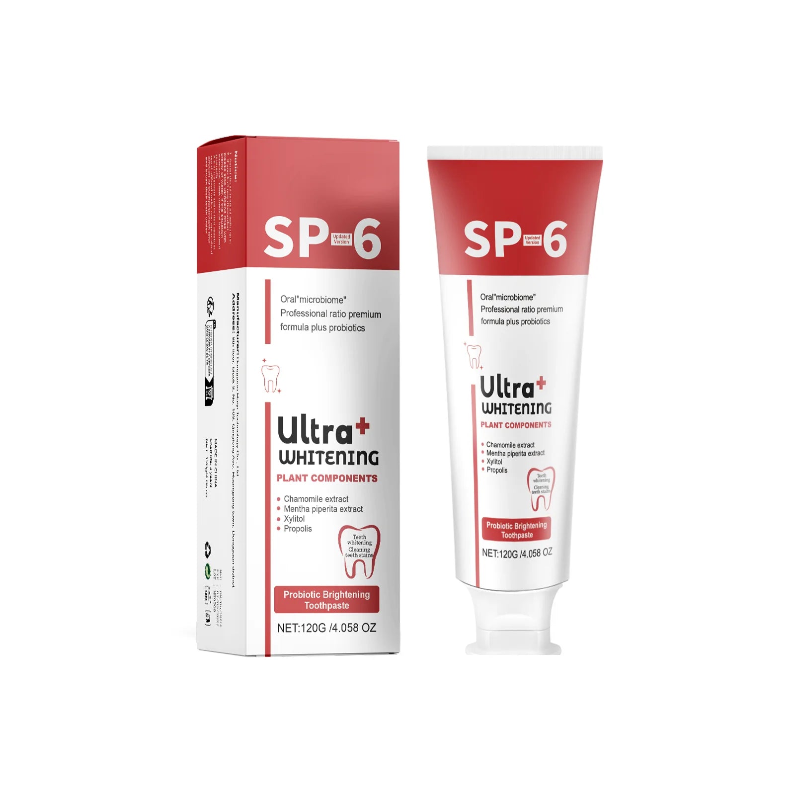 Tidesmit SP-6 Probiotic Teeth Whitening Toothpaste for stain removal and fresh breath
