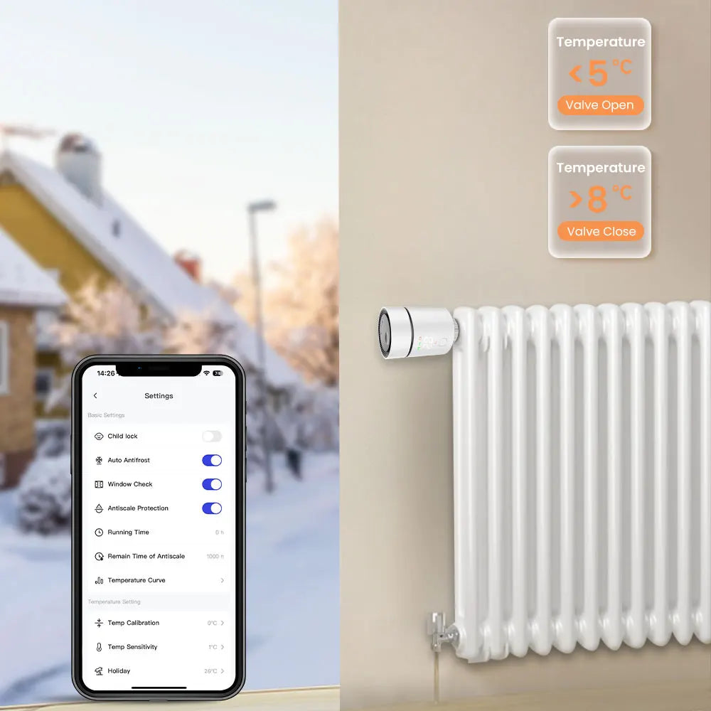 AVATTO ZigBee 3.0 Thermostat Radiator Valve,Smart TRV Thermostatic Valve Temperature Controller Support Alexa Google Home