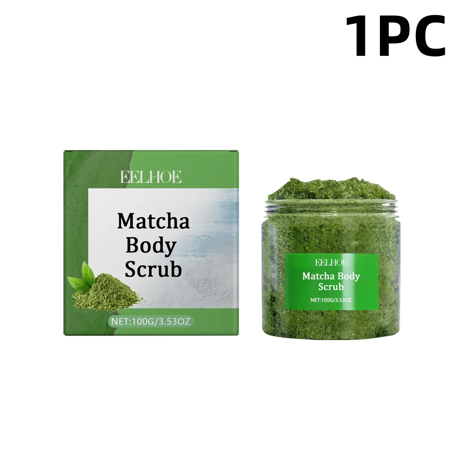 Matcha Sea Salt Body Scrub | Natural Exfoliation for Smooth Skin | 200g Scrubs Treatments 1PC China Mainland Tidesmit