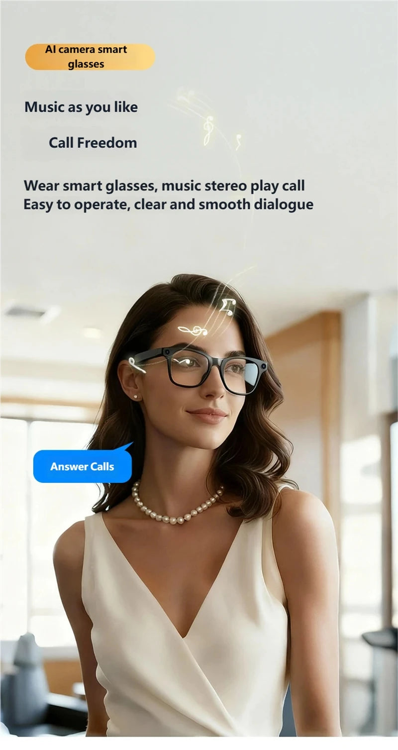 AI Smart Shooting Glasses | HD Voice Control Wide Angle Black Edition Tidesmit