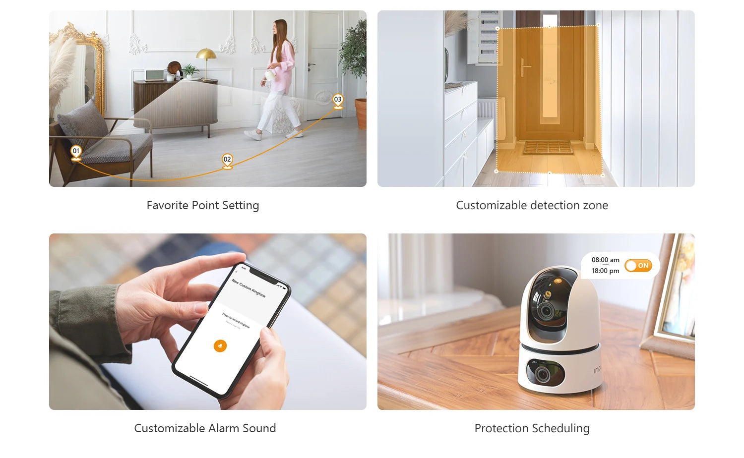 IMOU 360° PTZ Dual Lens IP Camera Human Pet Detection Security Camera Baby Monitor AI Color Night Vision Surveillance wifi Cam