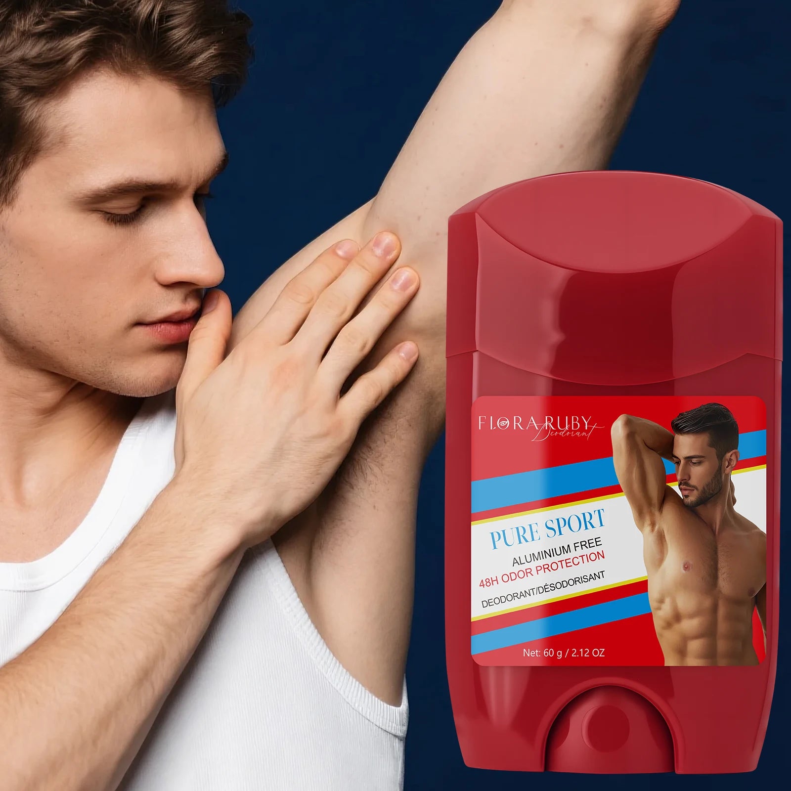 Tidesmit Old Spice High Endurance aluminum-free deodorant for men offering sweat defense and Pure Sport scent.