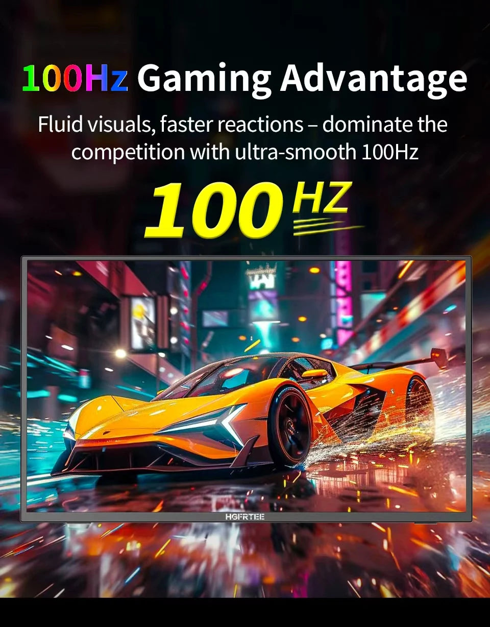 HGFRTEE 21.5 Inch 100HZ VA Panel - Gaming Monitor 4000:1 1080P Resolution 3ms Response Time And 178 Degree Wide Viewing Angle