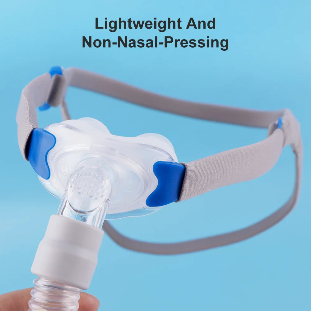 Cpap Nasal Pillows Mask Universal Sleep Apnea Nasal Mask With Headgear For Cpap&Bipap Mask With S/M/L 3 Sizes Silicone Cushions