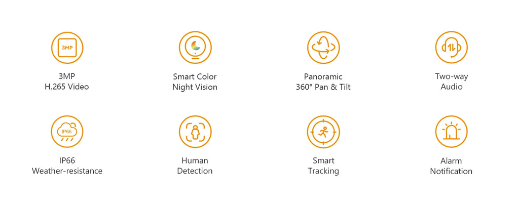 IMOU Cruiser SE+ 3MP Outdoor PTZ Wi-Fi Camera IP66 Weatherproof Camera Two Way Audio Colorful Night Vision AI Human Detection