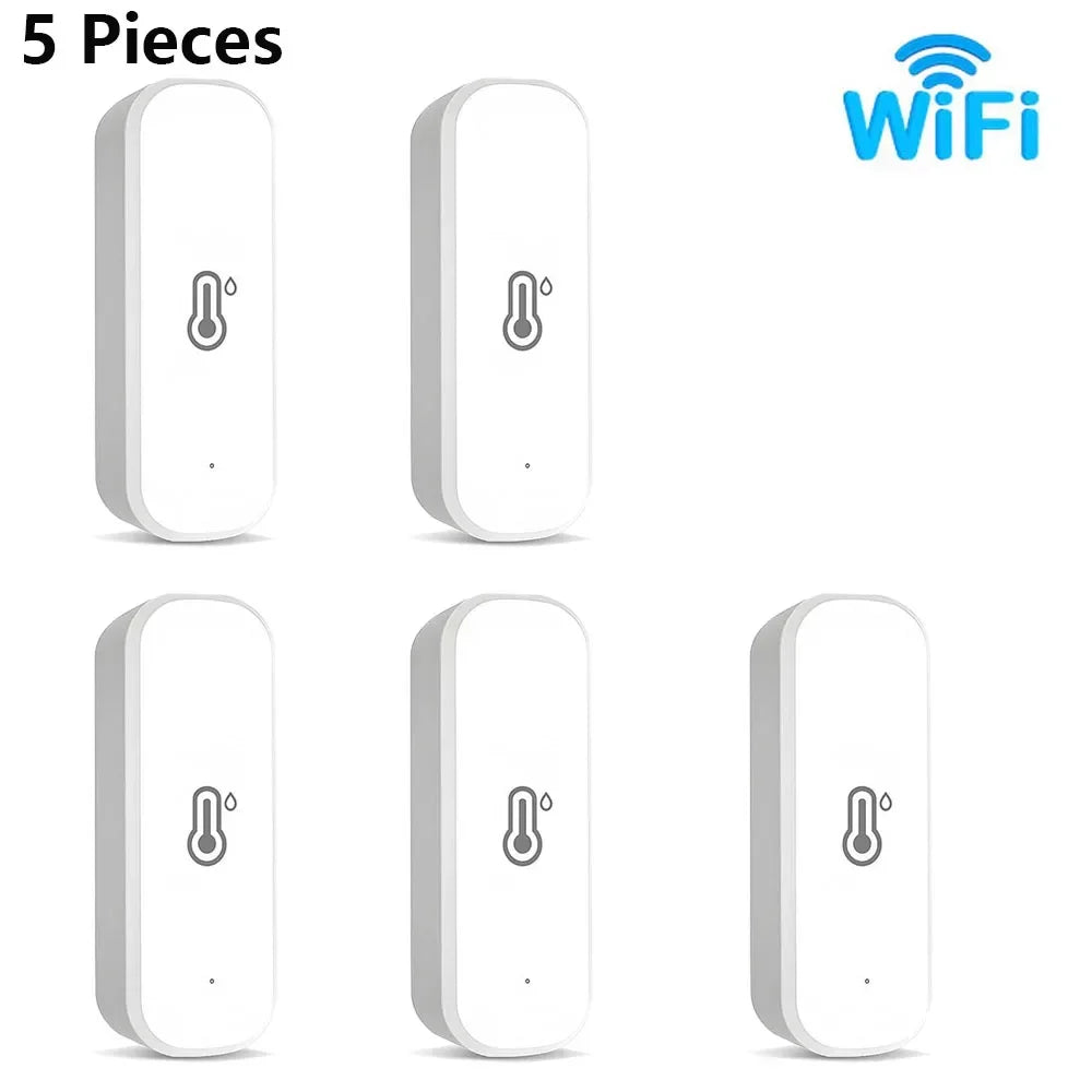 WiFi Temperature Humidity Sensor – Smart Home Remote Climate Monitor 5 Pieces Tidesmit