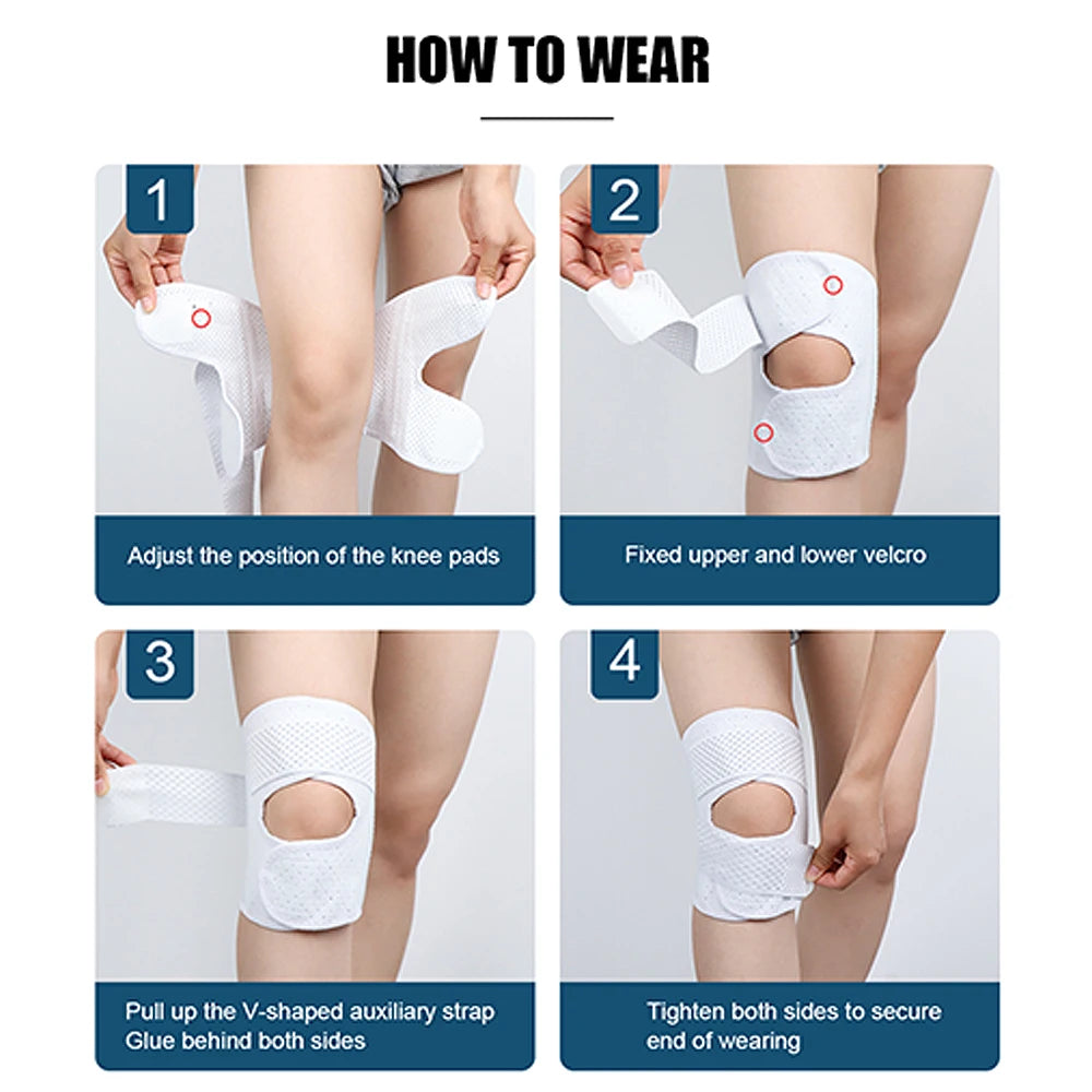 Knee Brace with Side Stabilizers Relieve Meniscus Tear Knee Pain ACL MCL Arthritis,Joint Pain,Breathable Adjustable Knee Support