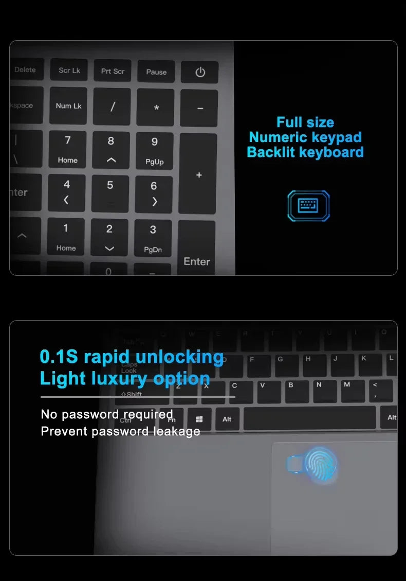 2026 Gaming Laptop Intel i9-10980HK/9900U Windows 11 Pro Office Study Computers 16GB RAM 1TB SSD Backlit Keyboad 15.6" Notebook