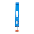 Single blue edge guide positioner clamp with orange adjustment knob