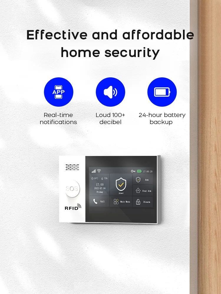 WiFi GSM Home Alarm System – App-Controlled Smart Security Kit Tidesmit