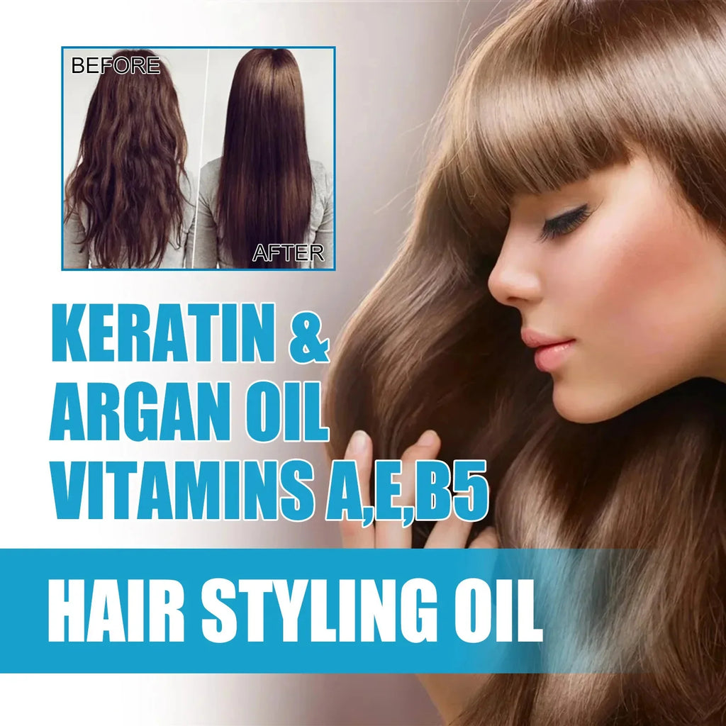 Tidesmit Keratin Hair Vitamin Capsule for smooth, shiny, frizzy hair repair with Argan oil and vitamins A, E, B5.