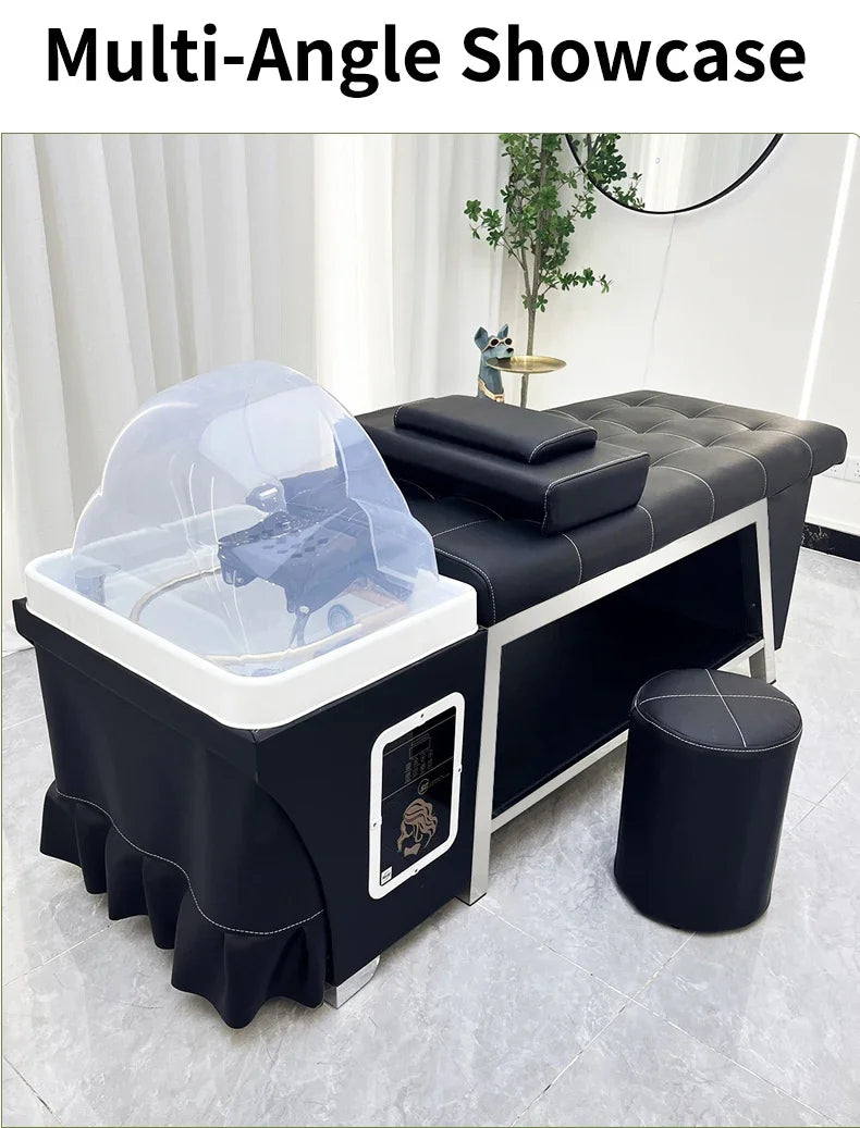 Thai Shampoo Bed With Head Spa Water Therapy System - Professional Grade Massage Chairs Tidesmit