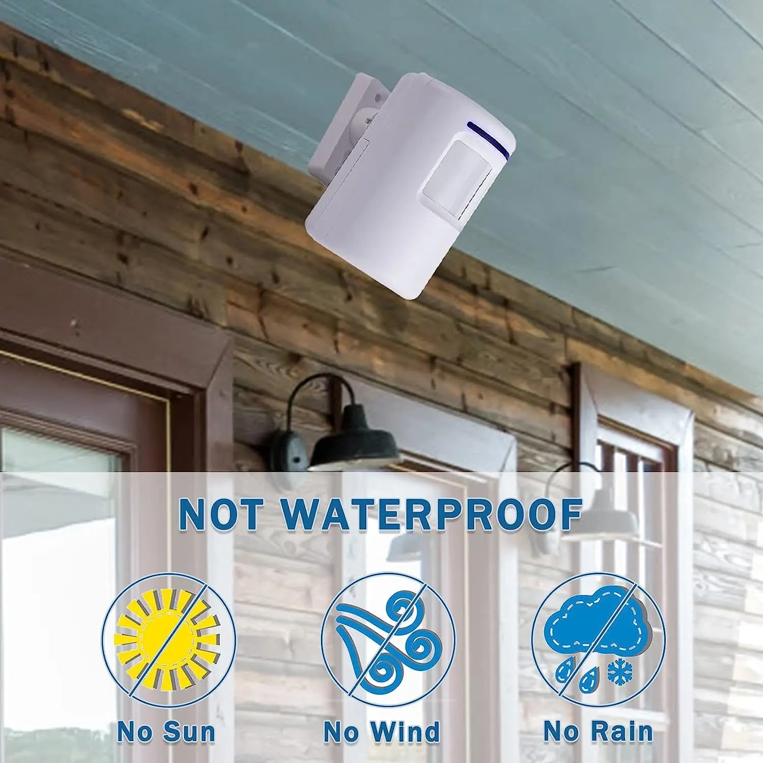 Wireless Home Security Entrance Alarm Visitor Doorbell with Plug-in Receiver and PIR Motion Sensor Warning System 38 Melodies