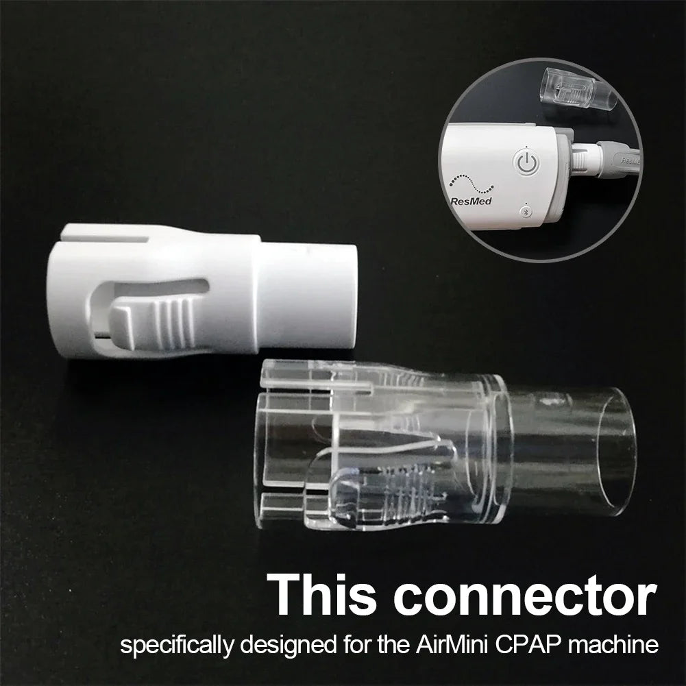 1Pc For ResMed AirMini CPAP Hose Connector White/Transparent Tube Port to Nasal Masks CPAP Machine Accessories