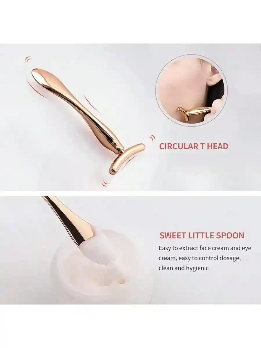 Electric Face and Eye Massager, Rose Gold Firming Wand by Tidesmit Eye Massage Instrument Tidesmit