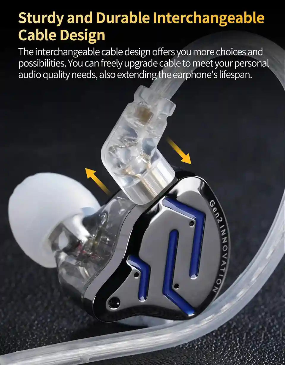 KZ ZSN Pro 2 In-Ear Monitors: Hybrid Dual Driver HiFi Audio Tidesmit