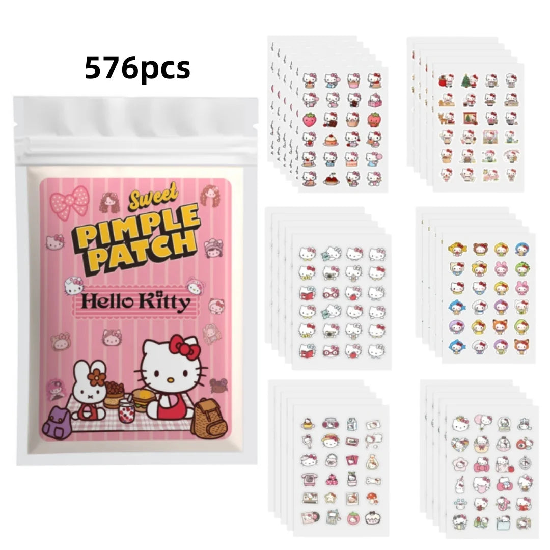 Hello Kitty Hydrocolloid Pimple Patch Acne Spot Cover Waterproof Breathable Invisible for Women Girls Daily Use