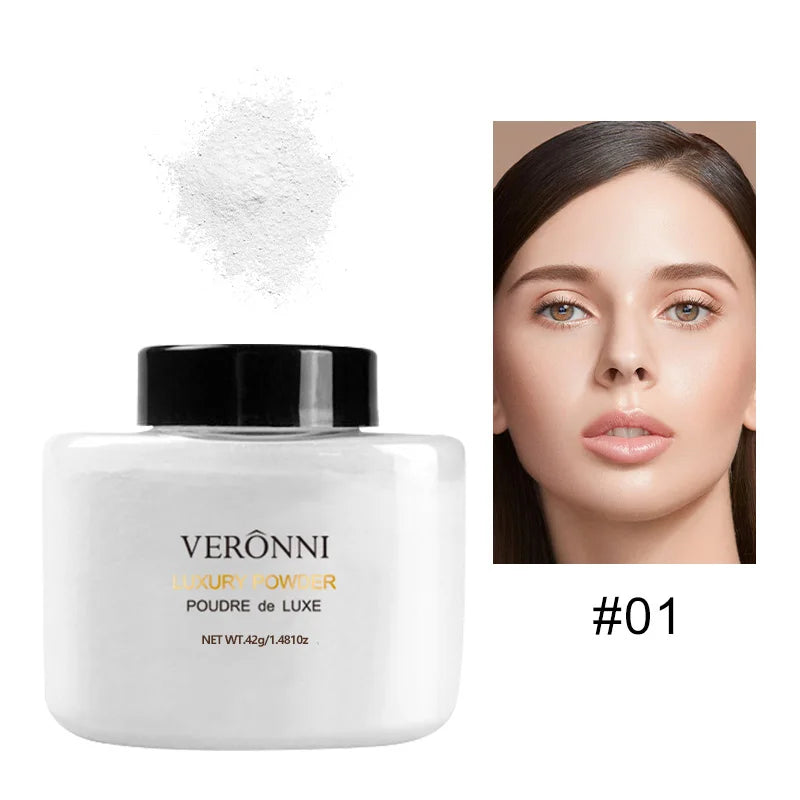 Tidesmit 6 color banana luxury loose powder for oil control and flawless face makeup finish texture close-up
