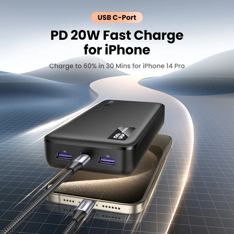 20000mAh Portable Power Bank - 20W PD Fast Charging Battery Pack Tidesmit