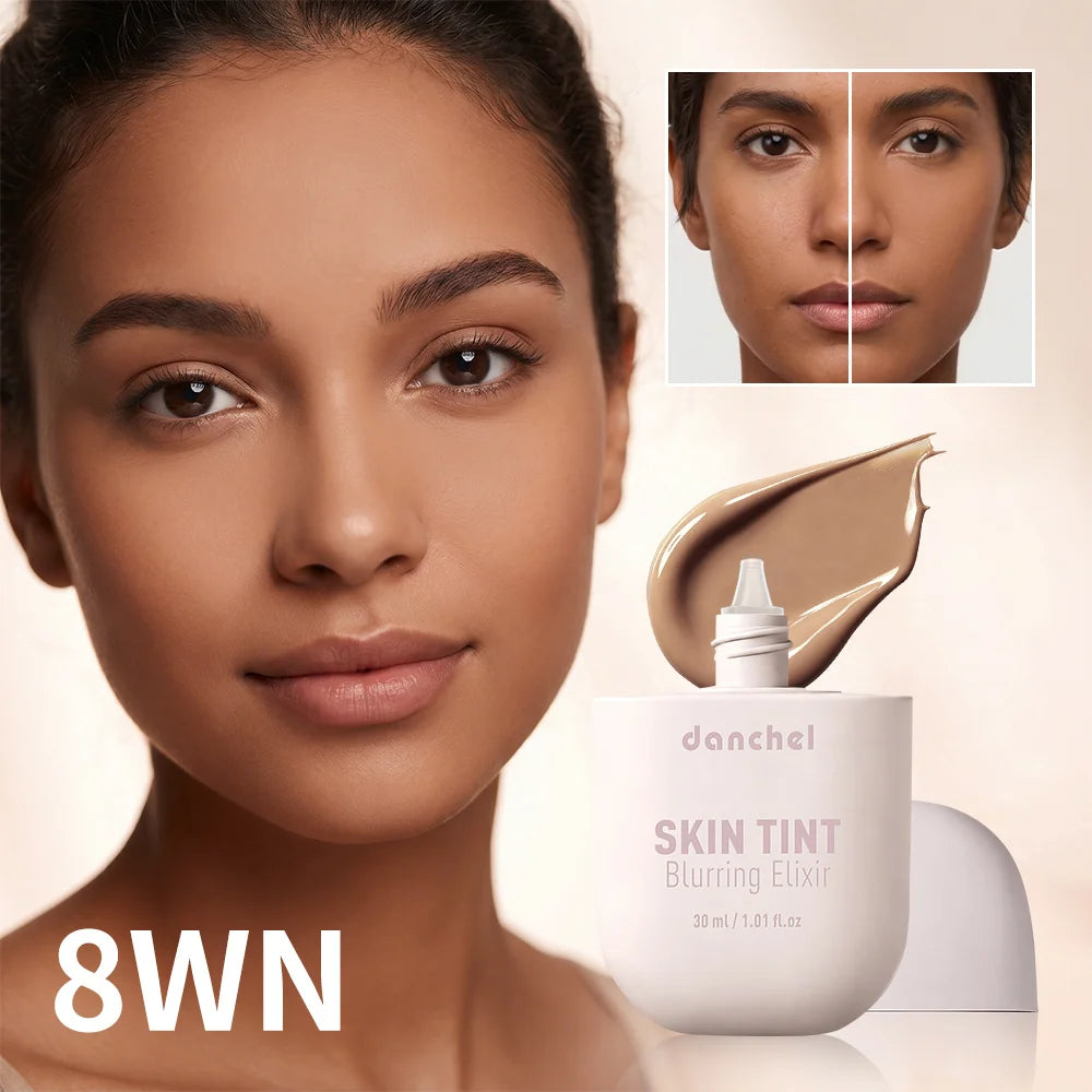 Tidesmit Skin Tint Blurring Elixir Foundation texture close-up showing hydrating long-lasting pore-blurring formula