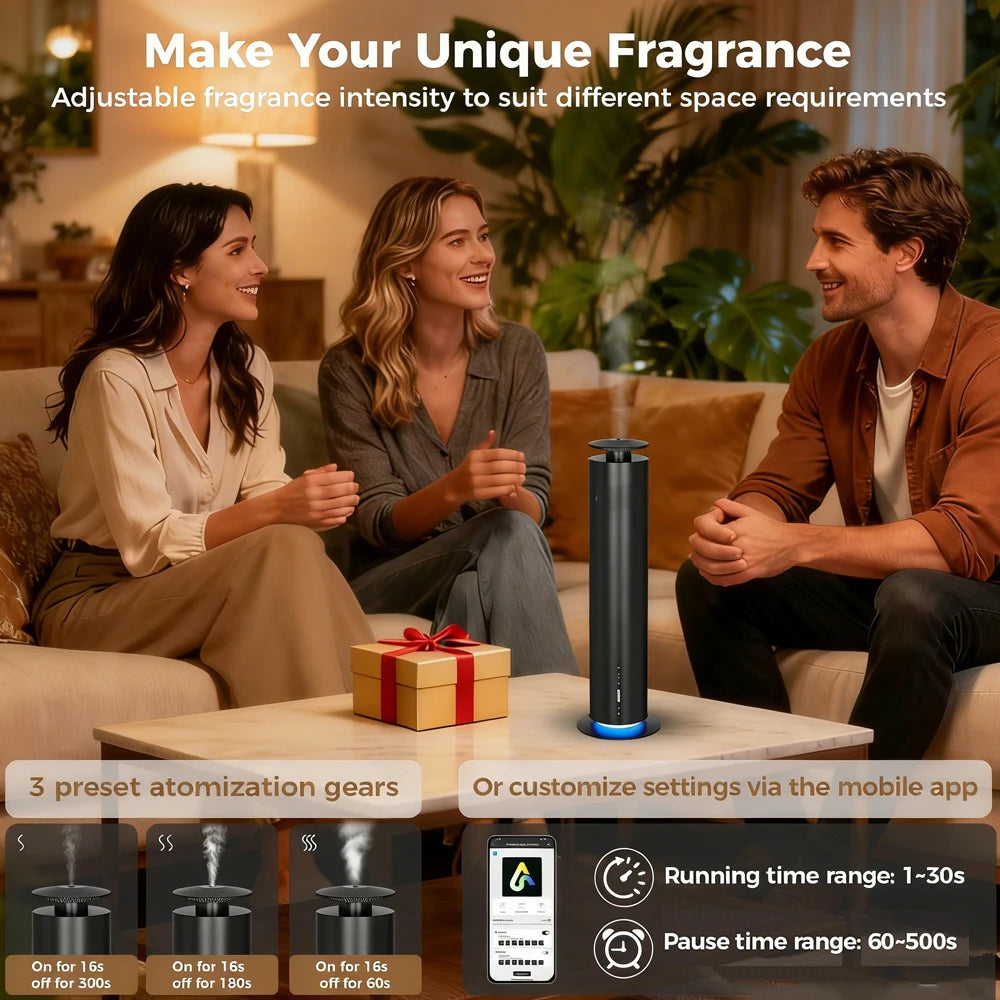 Room Waterless Scent Diffuser Black Remote Scent Diffuser Home Silver Ambient Lighting Gold Hotel Series APP Air Diffuser 200㎡