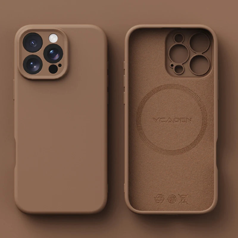 Magnetic iPhone 16 Case | Liquid Silicone Shock-Absorbing Cover Tidesmit