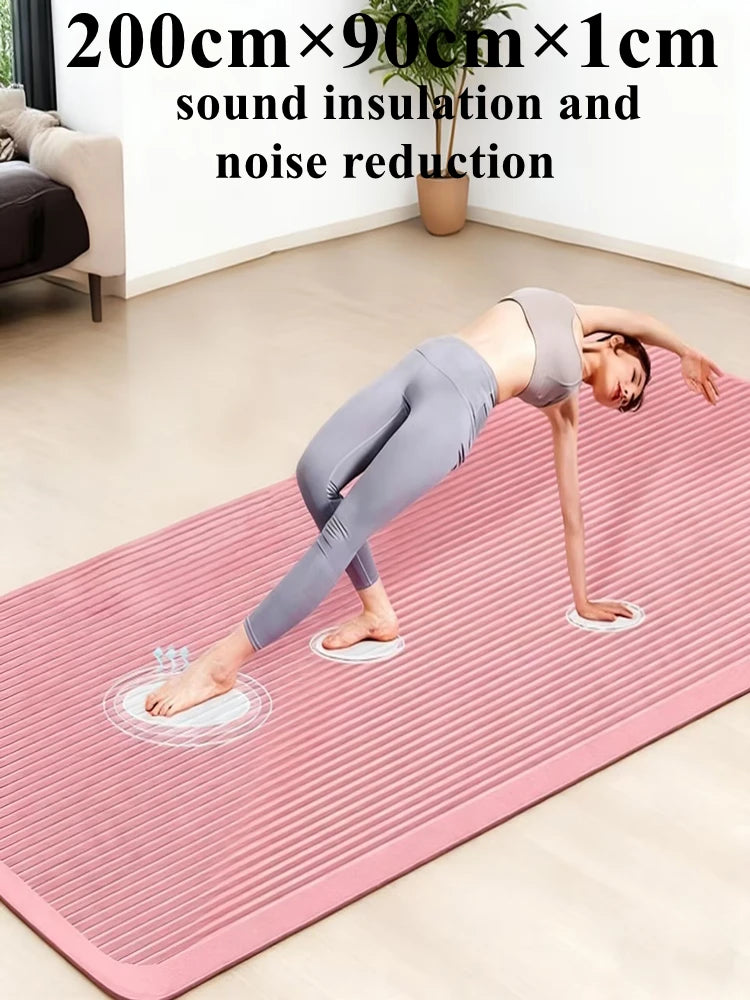 200x90cm Yoga Mat Home Yoga Mat Indoor Sports Fitness Floor Mat NBR Equipment Pilates Anti Slip Thickened Style for Beginners