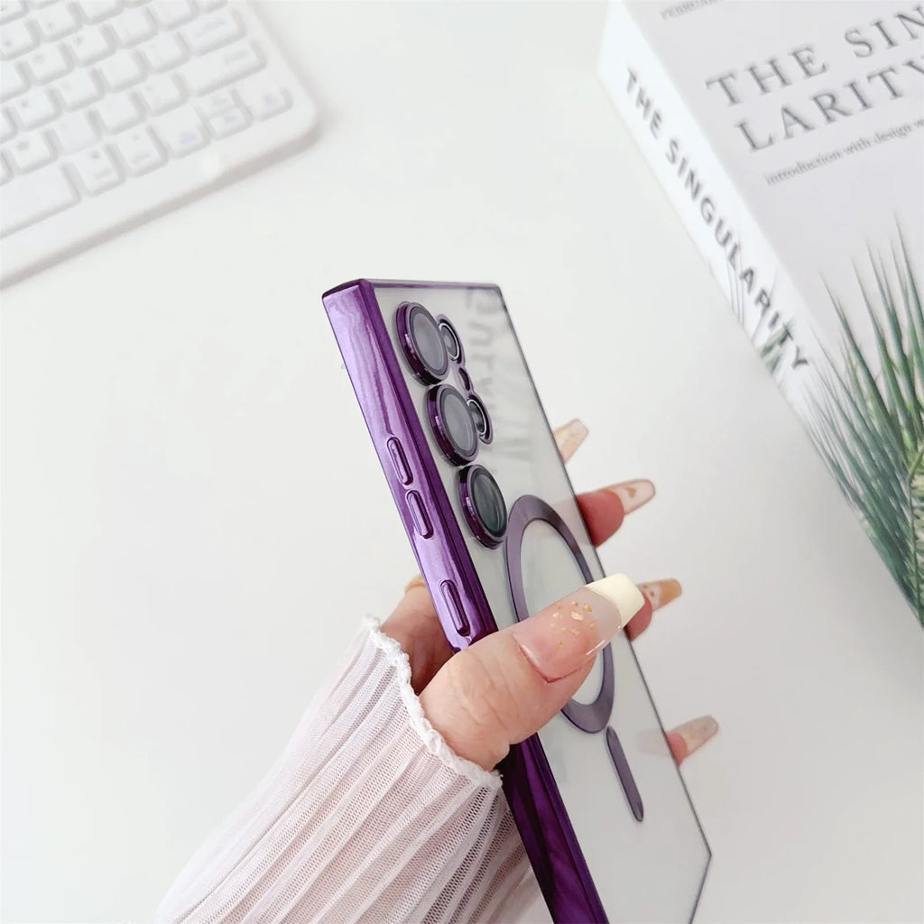 Magnetic Wireless Charging Phone Case for Samsung Galaxy S25 Ultra Series Tidesmit